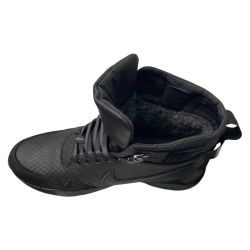 Кросівки Чоловічі шкіряні DENAR N18 01 чорний шкіра хутро