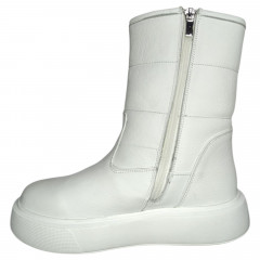 Чоботи жіночі шкіряні DITAS NK 205 05 білий хутро
