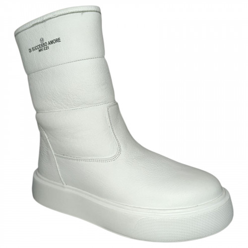 Чоботи жіночі шкіряні DITAS NK 205 05 білий хутро