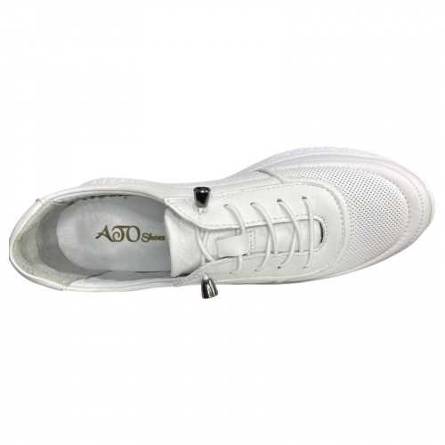 Кроссовки женские кожаные ATO 124 05 белые