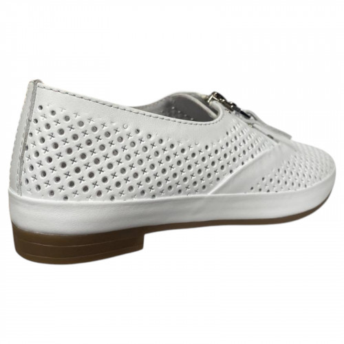 Мокасини жіночі шкіряні PRELLESTA 348 05 білі
