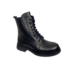 Черевики жіночі шкіряні BLESSO 2518 01 чорні байка