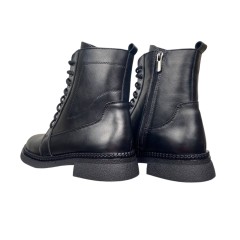 Черевики жіночі шкіряні BLESSO 2518 01 чорні байка