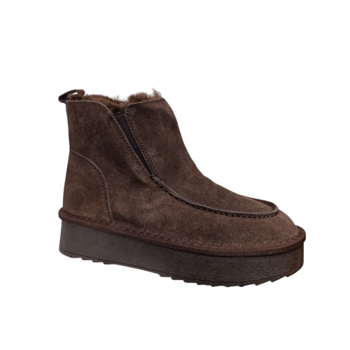 Угги жіночі замшеві UGG 70-2 brown хутро