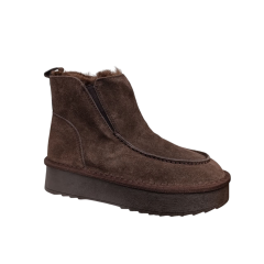 Угги жіночі замшеві UGG 70-2 brown хутро