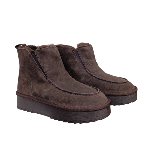 Угги жіночі замшеві UGG 70-2 brown хутро