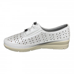 Мокасины женские кожаные BODRUM L0044 серебро