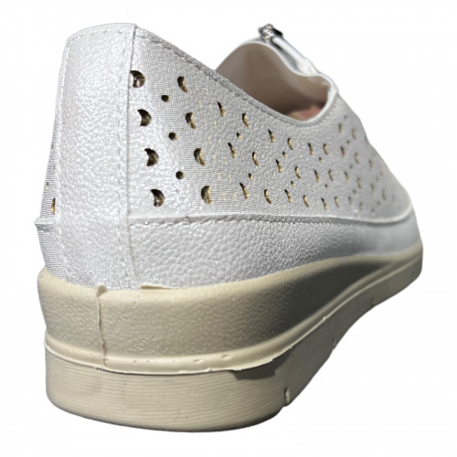 Мокасины женские кожаные BODRUM L0044 серебро