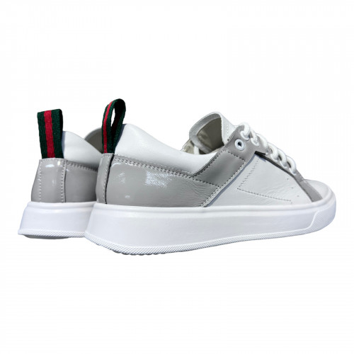 Кеды Женские кожаные TIFANI GUCCI серый 46