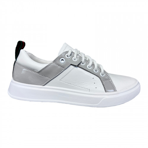 Кеды Женские кожаные TIFANI GUCCI серый 46