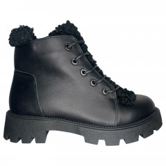 Ботинки женские кожаные ILONA 275/940 01 черный кожа мех