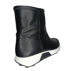 Чоботи жіночі шкіряні DITAS 317 K чoрний хутро