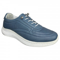 Кроссовки женские кожаные ATO 124 09 синие