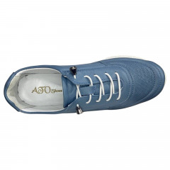 Кроссовки женские кожаные ATO 124 09 синие