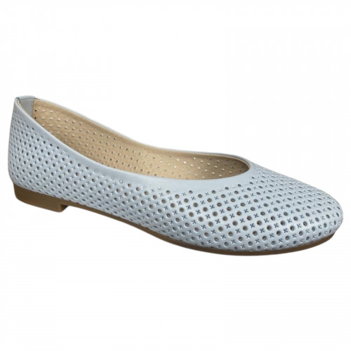 Балетки женские кожаные PRELLESTA 411 88 голубые