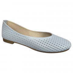 Балетки женские кожаные PRELLESTA 411 88 голубые