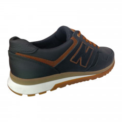 Кроссовки мужские кожаные MERCURU NEW круз 1122 01 черные рыжие 