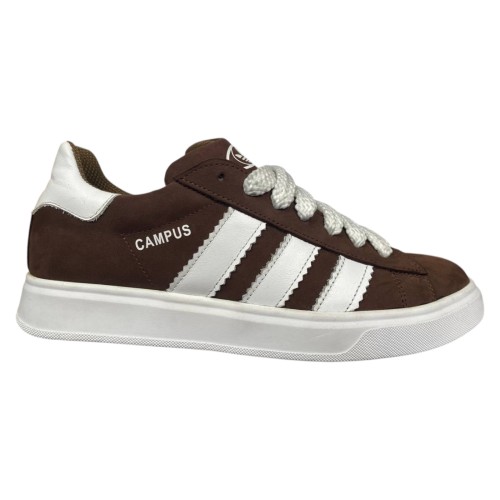 Кеди чоловічі шкіряні DENAR СAMPUS 1 25 коричневі білі