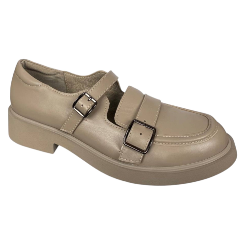 Лоферы женские кожаные ILONA 768/167 латте