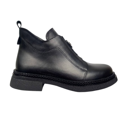 Черевики жіночі шкіряні BLESSO 2508 01 чорні байка