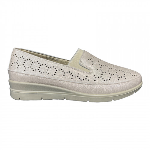 Балетки Женские кожаные BODRUM L0043 золотой