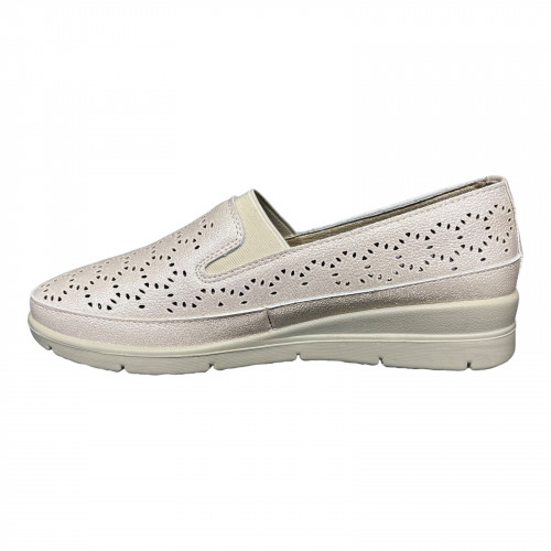 Балетки Женские кожаные BODRUM L0043 золотой