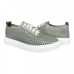 Кроссовки Женские кожаные PRELLESTA 1939 45 хаки