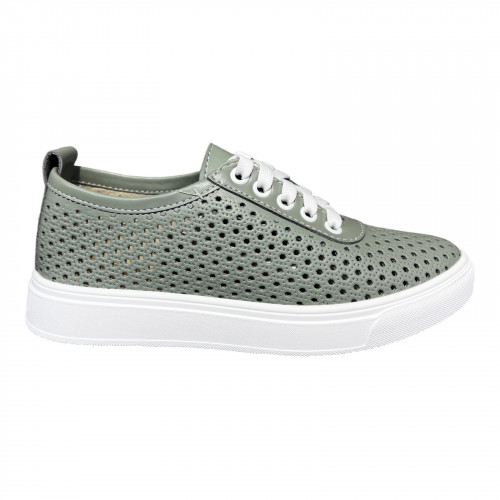 Кроссовки Женские кожаные PRELLESTA 1939 45 хаки