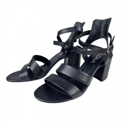 Босоніжки Жіночі шкіряні ILONA 187/729 чорний