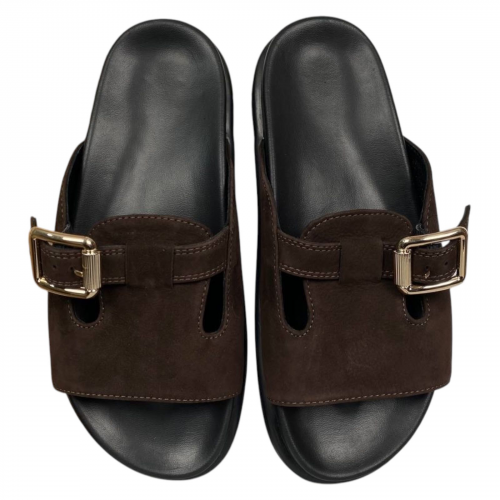 Шльопки жіночі замшеві DIANA D-224/195 25 коричневі