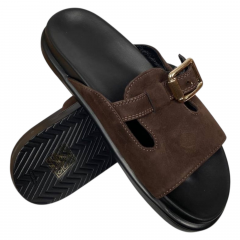 Шльопки жіночі замшеві DIANA D-224/195 25 коричневі