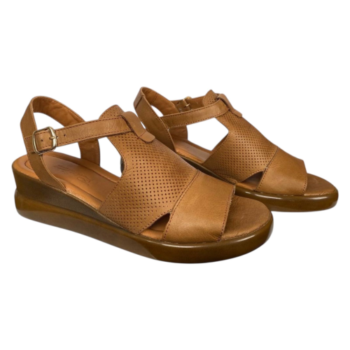 Жіночі шкіряні босоніжки PANDORA 340 27 руді