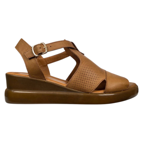 Жіночі шкіряні босоніжки PANDORA 340 27 руді