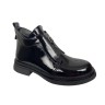 Черевики жіночі шкіряні BLESSO 2508 лак чорні байка