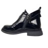 Черевики жіночі шкіряні BLESSO 2508 лак чорні байка