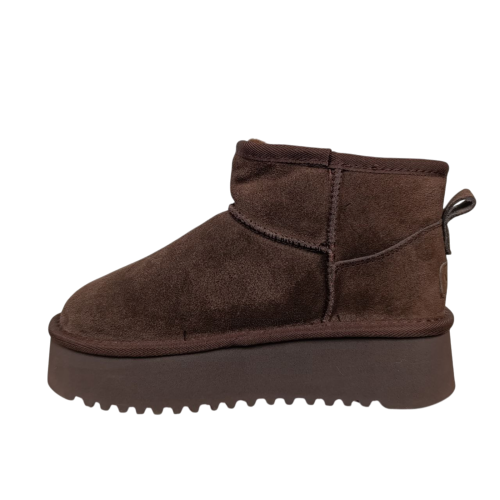 Угги жіночі замшеві UGG 260-5 brown хутро