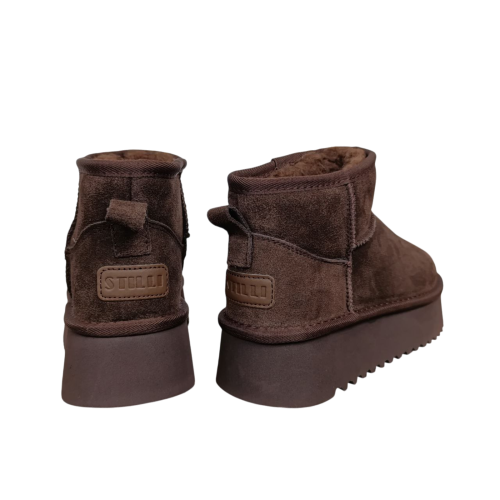 Угги жіночі замшеві UGG 260-5 brown хутро