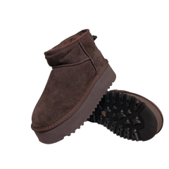 Угги жіночі замшеві UGG 260-5 brown хутро