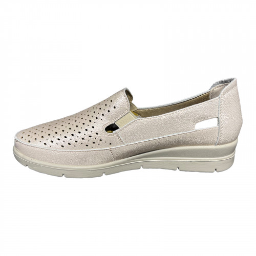 Балетки Женские кожаные BODRUM L0046 золотой