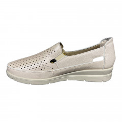 Балетки Женские кожаные BODRUM L0046 золотой