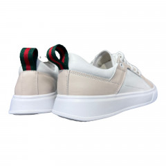 Кеды Женские кожаные TIFANI GUCCI 04 бежевый