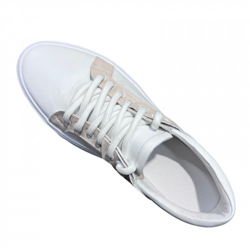 Кеди Жіночі шкіряні TIFANI GUCCI 04 бежевий