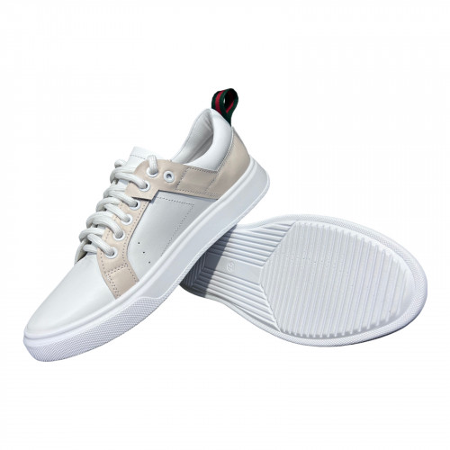 Кеди Жіночі шкіряні TIFANI GUCCI 04 бежевий