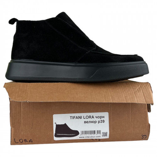 Ботинки Женские замшевые TIFANI LORA черный