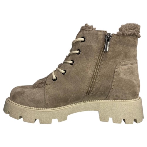 Ботинки женские замшевые ILONA 275/940 кофе мех