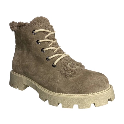 Ботинки женские замшевые ILONA 275/940 кофе мех