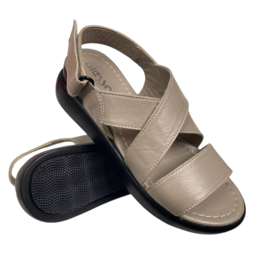 Босоножки женские кожаные BLESSO C12 14 бежевые