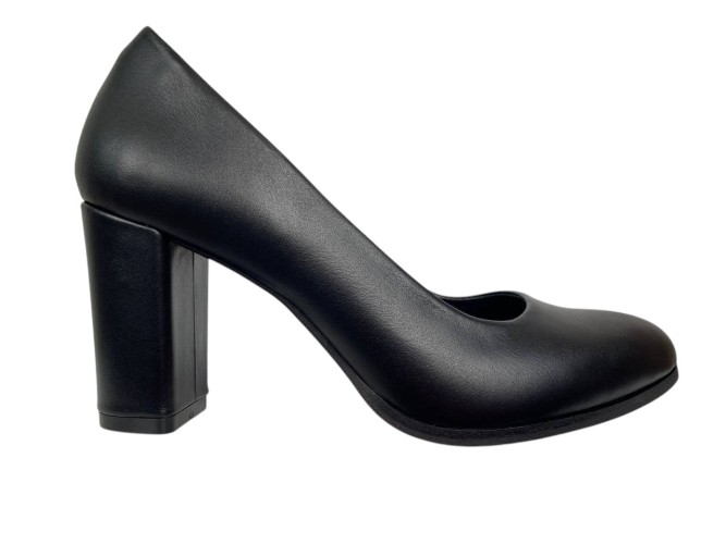 Туфли женские кожаные Scorpion 3052 черные каблуки