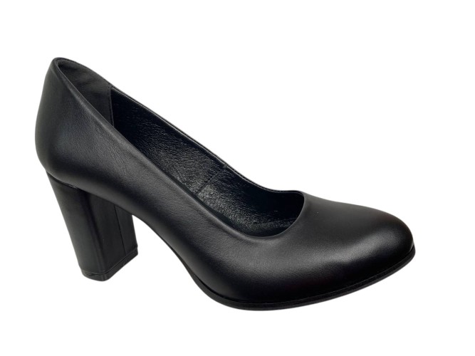 Туфли женские кожаные Scorpion 3052 черные каблуки