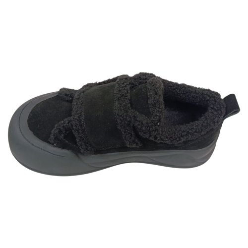 Черевики жіночі замшеві ALLSY 205059 чорні хутро